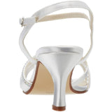 Touch Ups Women's Val Leather Sandal,White Satin,10 W US