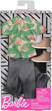 Barbie Clothes: 1 Outfit for Ken Doll Includes Hawaiian Shirt, Black Denim Pants and Shoes, Gift for 3 to 8 Year Olds