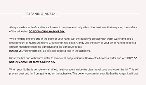 NuBra L398 Feather Lite Push Up Plunge Adhesive Bra, Nude, Cup E
