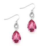 Crystal Teardrops Prom or Bridesmaids Wire Earrings 4180E-EM
