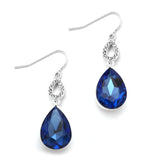 Crystal Teardrops Prom or Bridesmaids Wire Earrings 4180E-EM