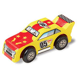 Melissa & Doug Decorate-Your-Own Wooden Craft Kits Set - Race Car and Monster Truck