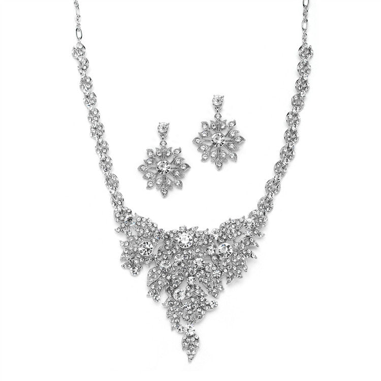 Top Selling Crystal & Statement Necklace Set for Weddings 4184S