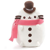 GUND 6" Pusheen Snowman Plush 3 Piece Bundle with Wreath Ornament and Stocking Ornament