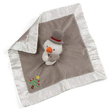 GUND Baby My First Christmas Snowman Lovey Plush Blanket, 12", Gray