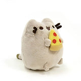 GUND Pusheen Snackable Pizza Cat Plush Stuffed Animal Backpack Clip, Gray, 5"