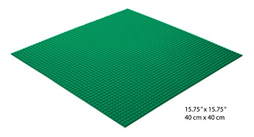 BRICTEK Green Baseplate Construction Kit, 15.625" x 15.625"
