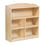 Guidecraft 4-Shelf Bookshelf: Display Books, Toys & Games, Kids' Storage Stand, School Classroom or Playroom Futniture