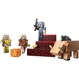 Minecraft Crimson Forest Conquest Story Pack Figures, Accessories and Papercraft Blocks, Complete Adventure Play in a Box, Toy for Kids Ages 6 Years and Older
