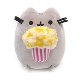 GUND Pusheen Snackables Popcorn Cat Stuffed Plush, Gray, 9.5"