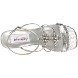 Dyeables Women's Nola Platform Sandal,Silver Reptile,5.5 B US