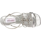 Dyeables Women's Nola Platform Sandal,Silver Reptile,10 B US