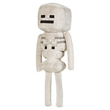 JINX Minecraft Skeleton Plush Stuffed Toy, White, 12" Tall