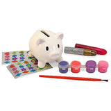 Melissa & Doug Ceramic Piggy Bank Decorate-Your-Own Kit + FREE Scratch Art Mini-Pad Bundle [31080]