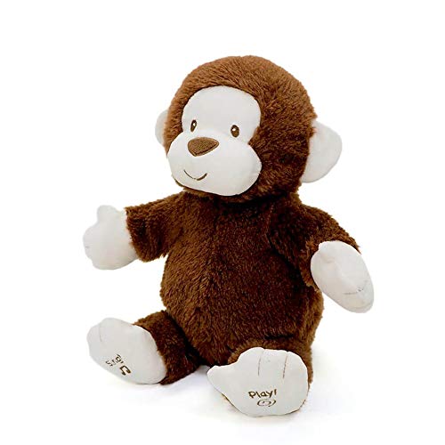 GUND Animated Clappy Monkey Singing and Clapping Plush Stuffed Animal, Brown, 12"