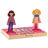 Melissa & Doug Bundle Includes 2 Items Lila and Lucky Wooden Dress-Up Princess Doll and Horse with Magnetic Accessories 108 pcs Abby and Emma Deluxe Magnetic Wood Dress-Up