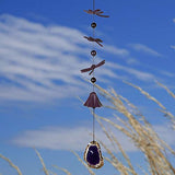Woodstock Chimes CDWU The Original Guaranteed Musically Tuned Chime Habitats Dragonfly Agate Wind Bell, Purple
