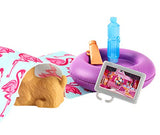 Barbie Outdoor Furniture Set with Donut Floatie (Really Floats), Water-Squirting Puppy Toy and 8 Themed Accessories