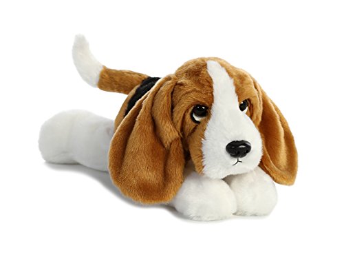 Aurora - Flopsie - 12" Basset Hound, White, brown