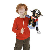 Melissa & Doug Pirate Puppet with Detachable Wooden Rod for Animated Gestures