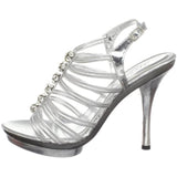 Sizzle by Coloriffics Women's Paradise Platform Sandal,Silver,9.5 M US