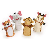 Melissa & Doug Fairy Tale Friends Hand Puppets (Set of 4) - Little Red Riding Hood, Wolf, Grandmother, and Woodsman and Zoo Friends Hand Puppets (Set of 4) - Elephant, Giraffe, Tiger, and Monkey