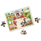 Melissa & Doug Wooden Jigsaw Puzzle arm, Construction, Pets Puzzle (24 Piece)