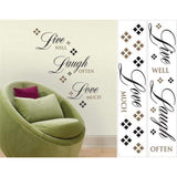 RoomMates RMK1396SCS Live Love Laugh Peel and Stick Quote Wall Decals