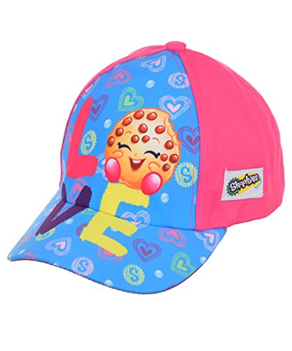 Shopkins Girls LOVE Colored Hearts Baseball Cap (One size, Pink/Blue/Multi)
