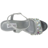 Dyeables Women's Kelly Platform Sandal,Silver Metallic,6.5 B US