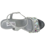 Dyeables Women's Kelly Platform Sandal,Silver Metallic,10 B US