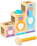 Melissa & Doug First Play Pound & Roll Stairs Wooden 3 Piece Baby Kids Hammer & Ball Toy