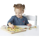 Melissa & Doug Sound Puzzles Set: Pets and Wild Animals - 8-Piece Wooden Peg Puzzles