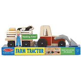 Melissa & Doug Wooden Farm Tractor & 1 Scratch Art Mini-Pad Bundle (09392)