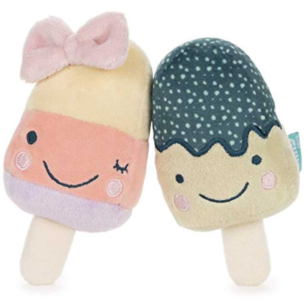 GUND Baby Sweet Shakers Popsicle Ice Cream Plush Rattle Set of 2, 6.5"