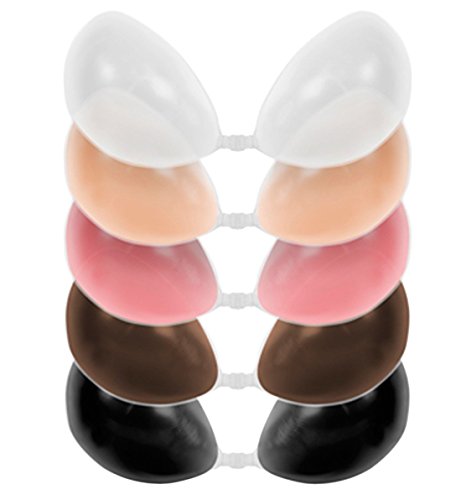 Nubra Women's Silicone Adhesive Bra, Clear, B