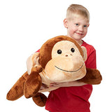 Melissa & Doug Cuddle Monkey Jumbo Plush Stuffed Animal with Activity Card