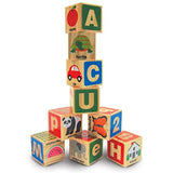 Melissa & Doug ABC & 123 Wooden Blocks & 1 Scratch Art Mini-Pad Bundle (02253)