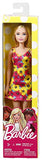 Barbie 12 Inch Fashion Doll - Yellow and Pink Flowers Floral Design Dress 2016 Mattel