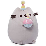 Pusheen GUND Birthday Cupcake Plush Bundle with Birthday Backpack Clip