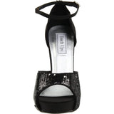 Touch Ups Women's Debbie Ankle-Strap Sandal,Silver Sequins,9.5 M US