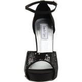 Touch Ups Women's Debbie Ankle-Strap Sandal,Silver Sequins,8 M US