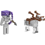 Minecraft Skeleton Craft-a-Block 2-Pk, Action Figures & Toys to Create, Explore and Survive, Authentic Pixelated Designs, Collectible Gifts for Kids Age 6 Years and Older