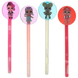 LOL Surprise Party Supplies, Party Favors Collection - 4 Pack Glow in The Dark Wands