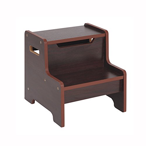 Guidecraft Expressions Step Stool - Step Up, Kid's Furniture, Espresso Dark Cherry
