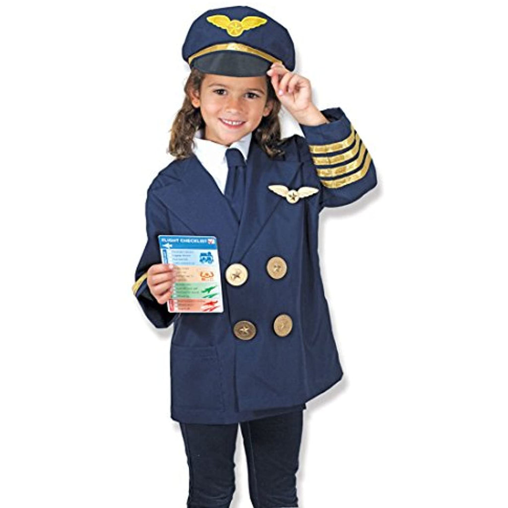 Melissa & Doug Pilot: Role Play Costume Set + 1 Scratch Art Mini-Pad Bundle (#08500)