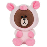 GUND LINE Friends Piggy Brown Bear Plush Stuffed Animal, 7"