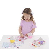 Melissa & Doug Decoupage Made Easy Cupcake Paper Mache Deluxe Craft Kit With Stickers (3 Trinket Boxes, Tray)