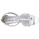 Dyeables Women's Shimmer Platform Sandal,Silver Mirror,9 B US