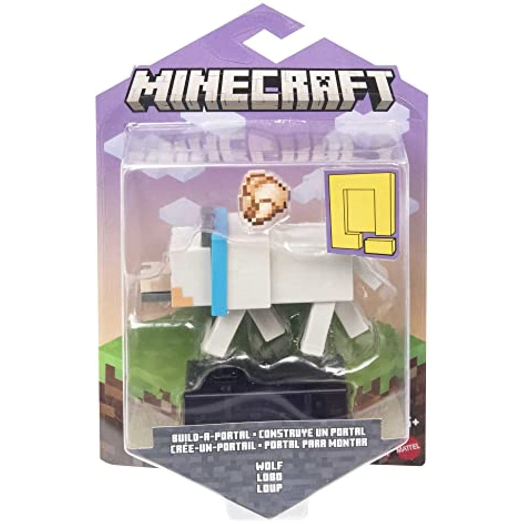 Minecraft 3.25-in Wolf Action Figure w/1 Portal Piece & 1 Accessory